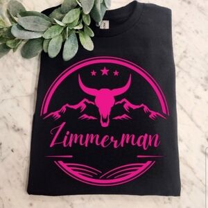 Bailey Zimmerman shirt country Pink music popular trending bull skull